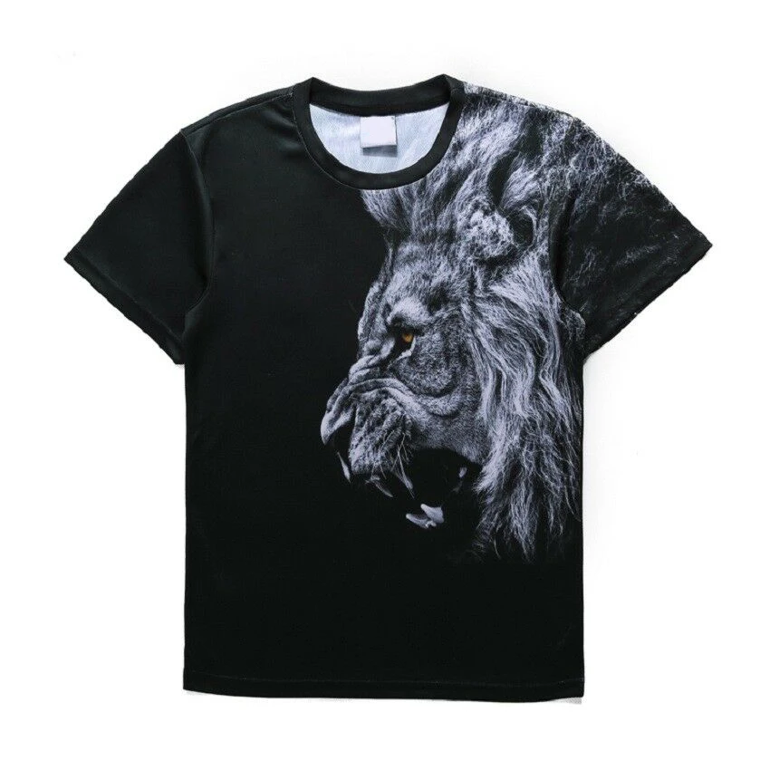 
3d lion Print Designed Stylish Summer T shirt Brand Tops Tees 