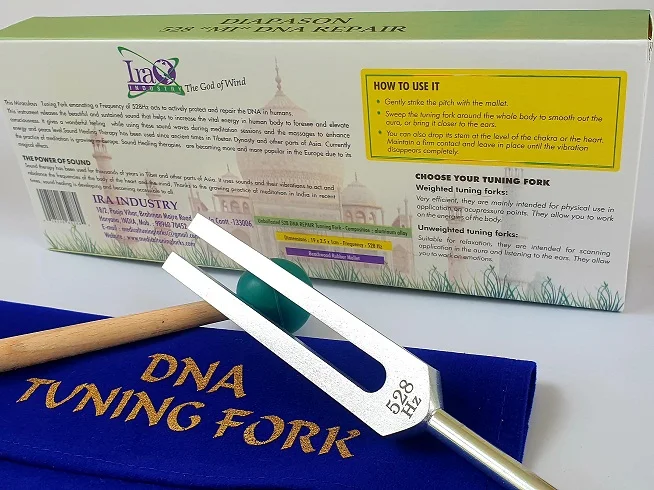 
latest Surgical DNA Repair Tuning Fork / Best Quality Medical Healing Tuning Fork Instrument With Velvet Pouch 