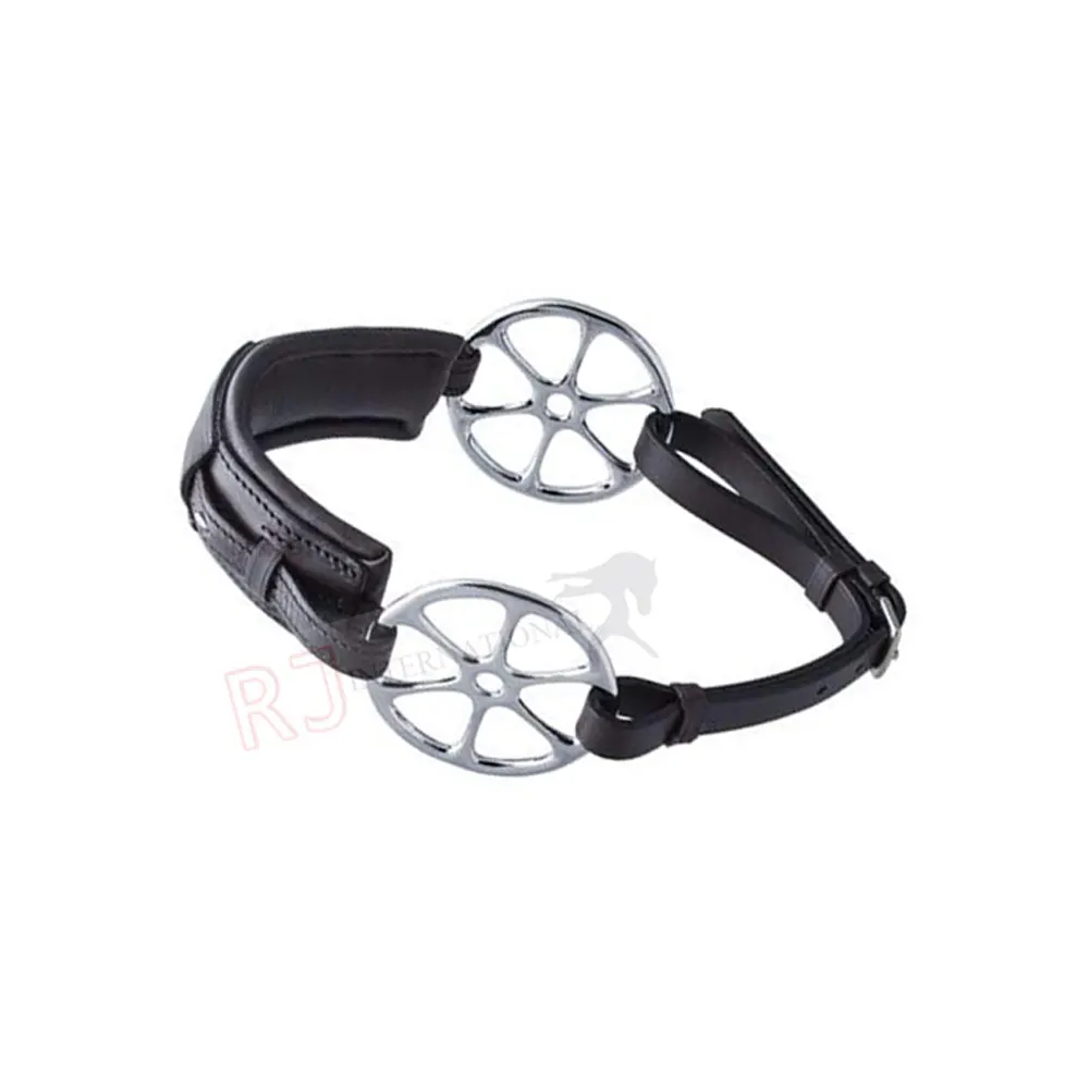 new horse leather whoole hackamore bitless with double brass  rings