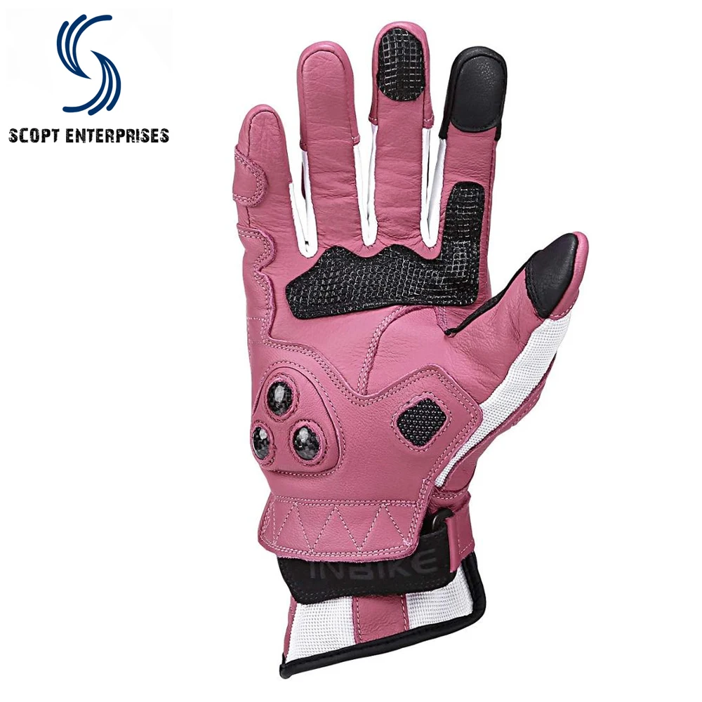 
Pink black Color Motorcycle gloves for bike protection best riding gloves red black white long gloves 