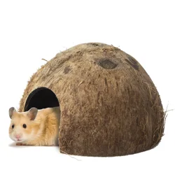 Pets Spacious Coco Tunnel Coconut Reptile Hide Cave Hideout For Lizard Spider Snake Hiding Shelter And Aquarium Fish Hide Cave