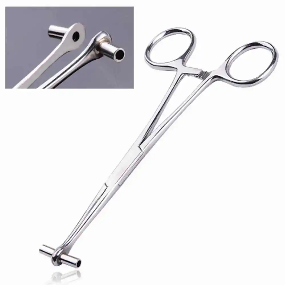 Body Jewelry Tools Septum Forceps Stainless Steel Needle Clamp Body Piercing Tool Professional Puncture Tool CE Approved