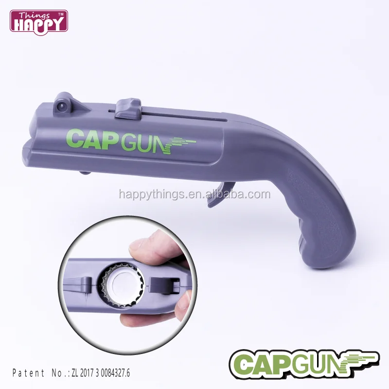 Manufacturer wholesale custom logo cheap sublimation blank metal stainless steel Cap Gun shape Beer bottle opener