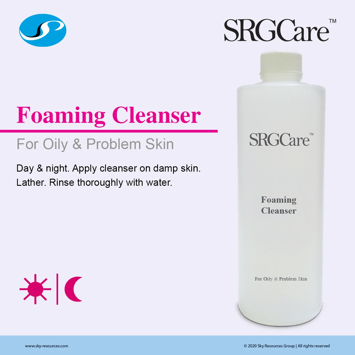 500ml Oily Skin Facial Foaming Cleanser Gentle can remove oil sebum and makeup effectively Makeup remover for day and night OEM