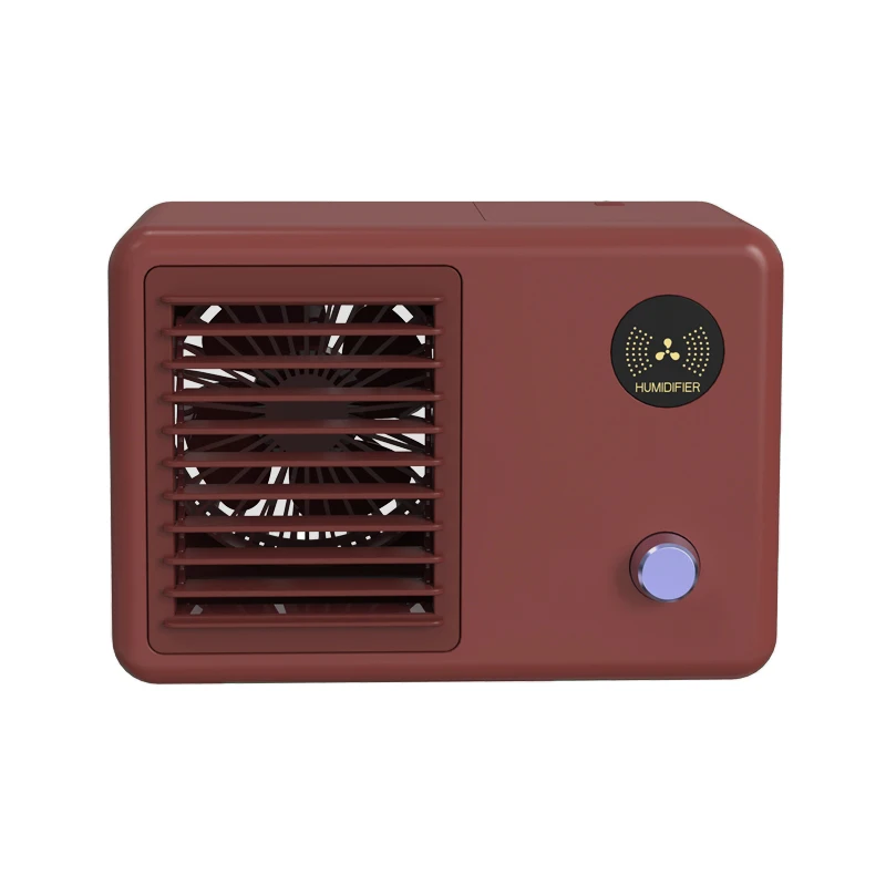 Easy retro pedestal mini small portable desk cold electric air water mist charging cooling portable stand table fans for office