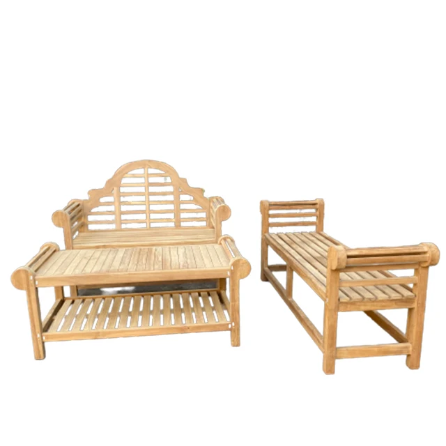 Садовый набор высшего дизайна, скамейка и стол Marlboroo, уличная мебель из массива тикового дерева