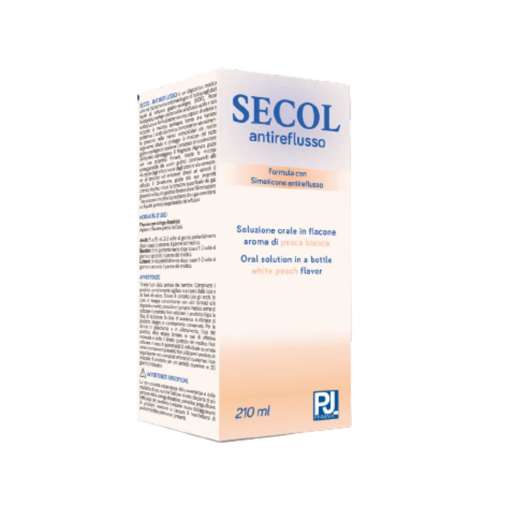 Gruppo farmaImpresa (pjpharma) Top quality Italian medical device with SIMETHICONE for MILD gerd SECOL ANTIREFLUX