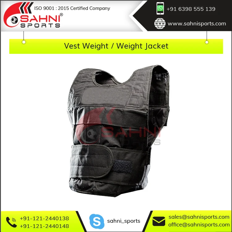 Premium Quality Heavy Duty Nylon PU Fabric Made Vest Weight Weight Jacket