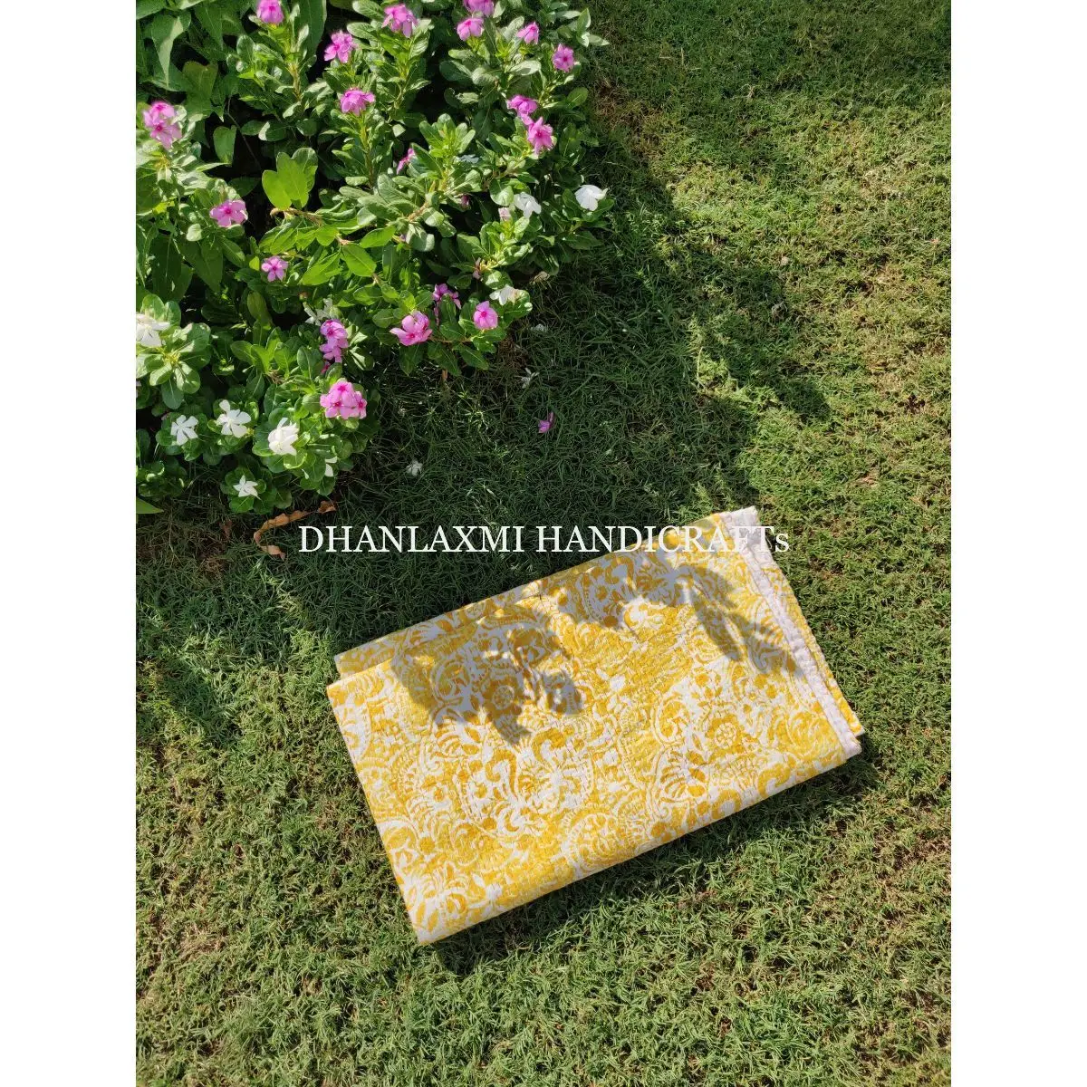 100% хлопок ручная работа Персиковое красивое домашнее декоративное индийское цветочное ручное одеяло Kantha покрывало оптом