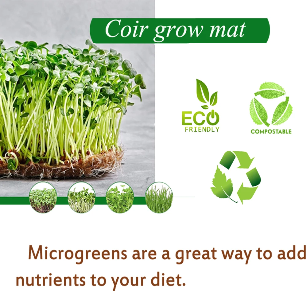 COIR MICROGREEN GROW MATS / GREEN GROW MAT / COCONUT GROW MATS