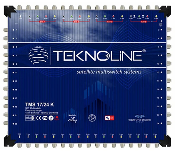 Satellite Multiswitch 17 in 24 out Cascade With Led Indicator
