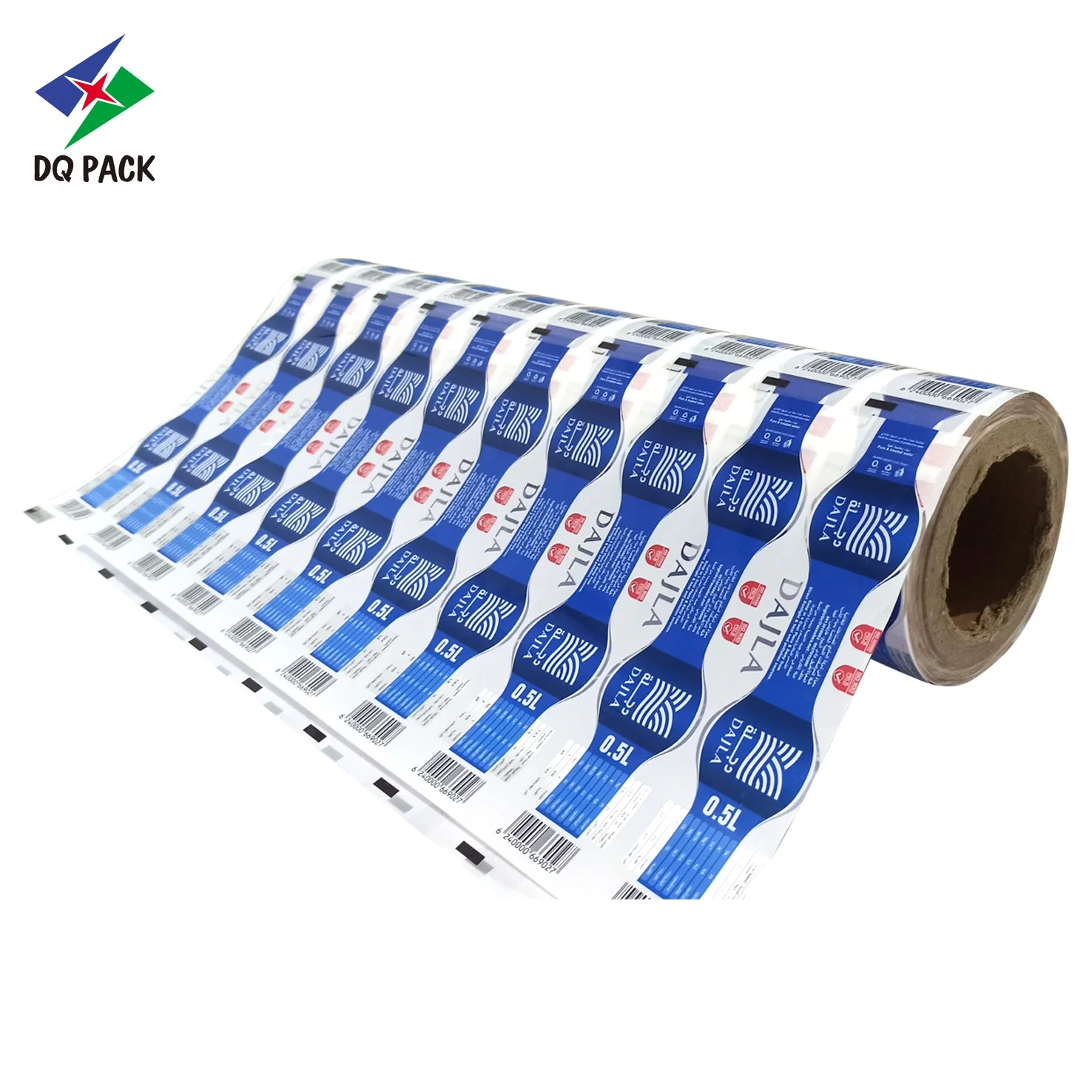 DQ PACK Custom Printing Water Film Roll Heat Seal Foil Cup Laminating Pouch Packaging Plastic Sealing Film