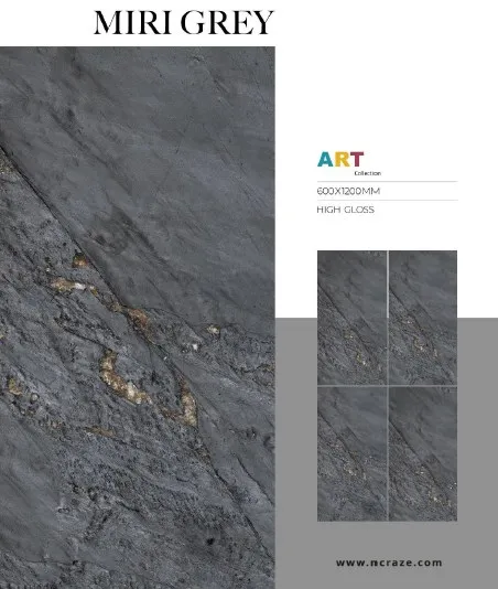 60X120CM High Glossy Surface Big Tile Digital Glazed Polished Porcelain tiles for both Walls and Floor Supermarket In Web Gris