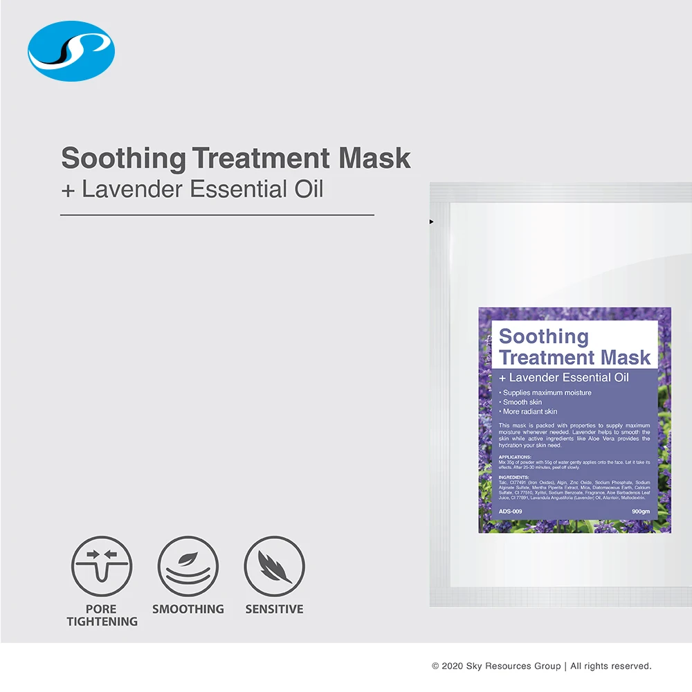 Best Calming effect Provide Maximum Moisture	Lavender + Aloe Vera Powder Mask Beauty Skin Care	for sensitive skin wholesale OEM