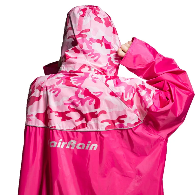 Camouflage pattern full body best quality rain coat for biker