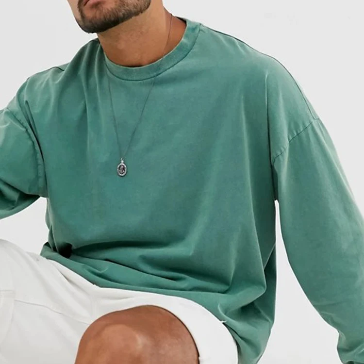  Оптовая продажа от производителя одежды обычные мужские футболки большого размера в стиле хип-хоп с длинным рукавом и шортами на заказ