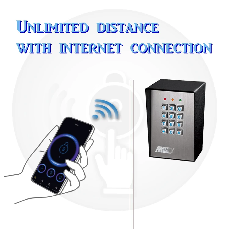 App Control Wi-Fi Internet IoT Access Control Keypad Security Door Entry Systems iOS Android Metal Gooseneck Mount Keyboard 1200