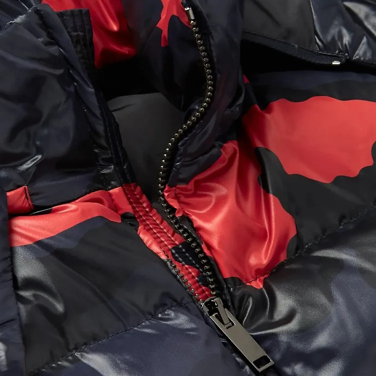 Плюс размер ветровка модная зимняя сплошным принтом свитер с капюшоном плащ-Тренч пузырь пуховик для мужчин уход за кожей лица куртка пальто