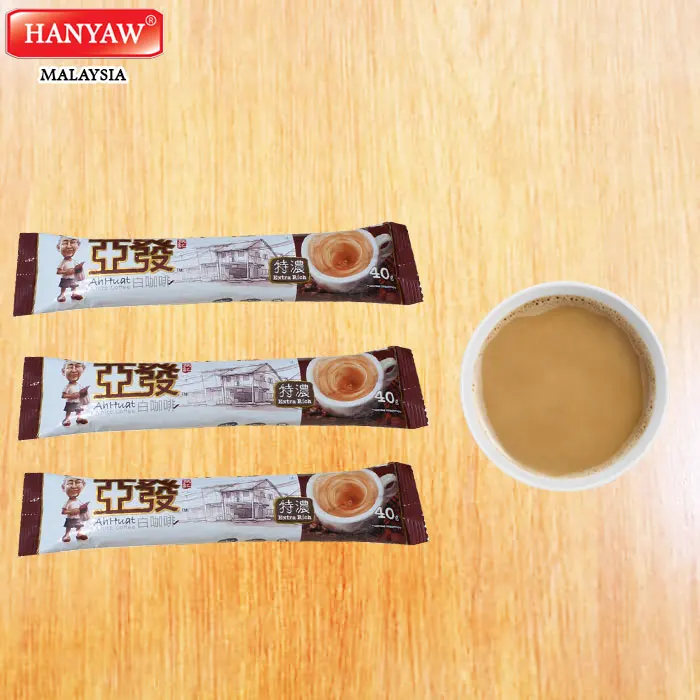[Малайзия] Быстрая доставка + Halal Сертифицированный AH HUAT 3 в 1 Экстра богатый белый кофе (40 г x 15 саше 20 пакетов/картонная коробка)