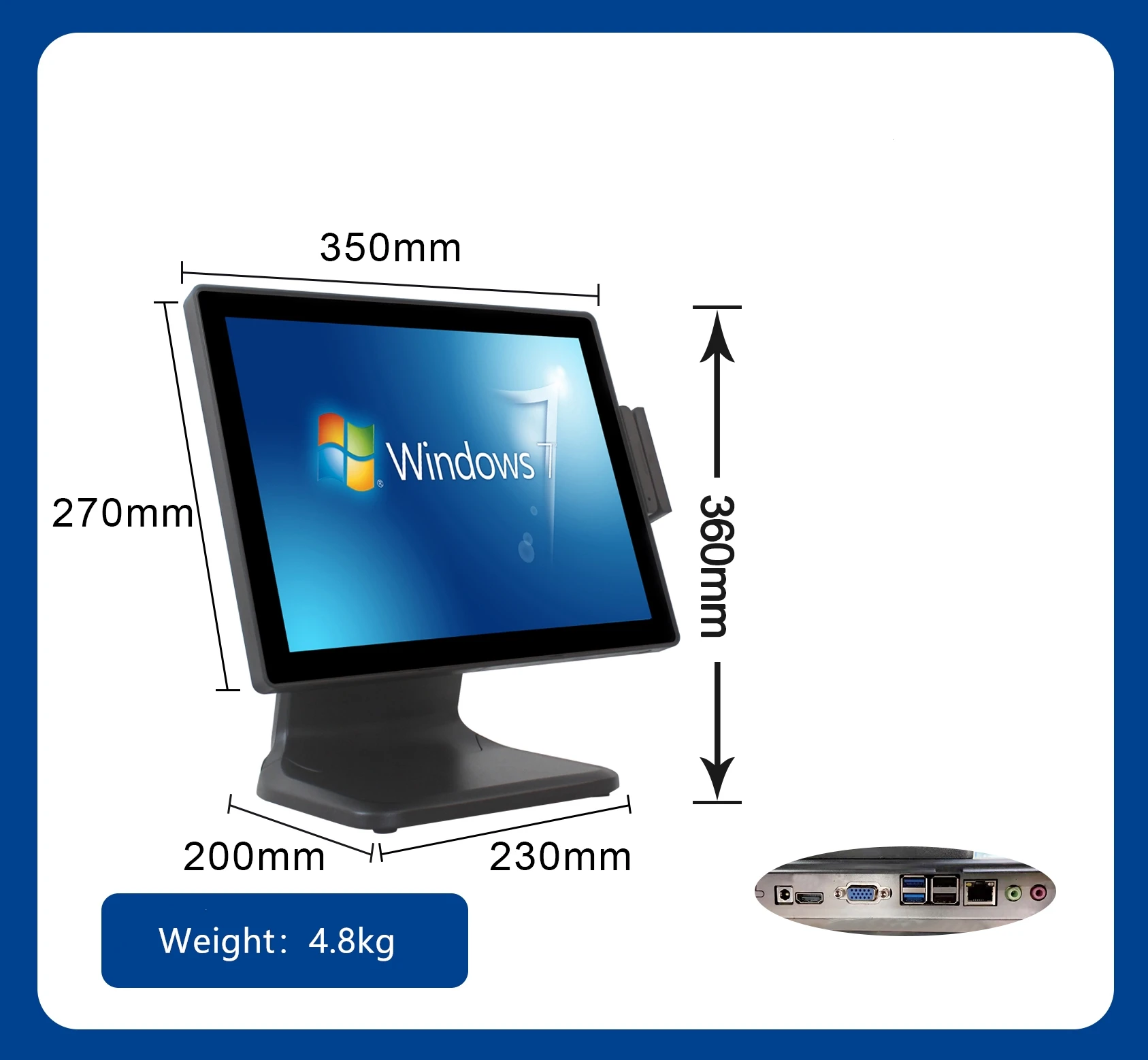 15' touch screen windows cash register machine i5 motherboard support OEM ODM