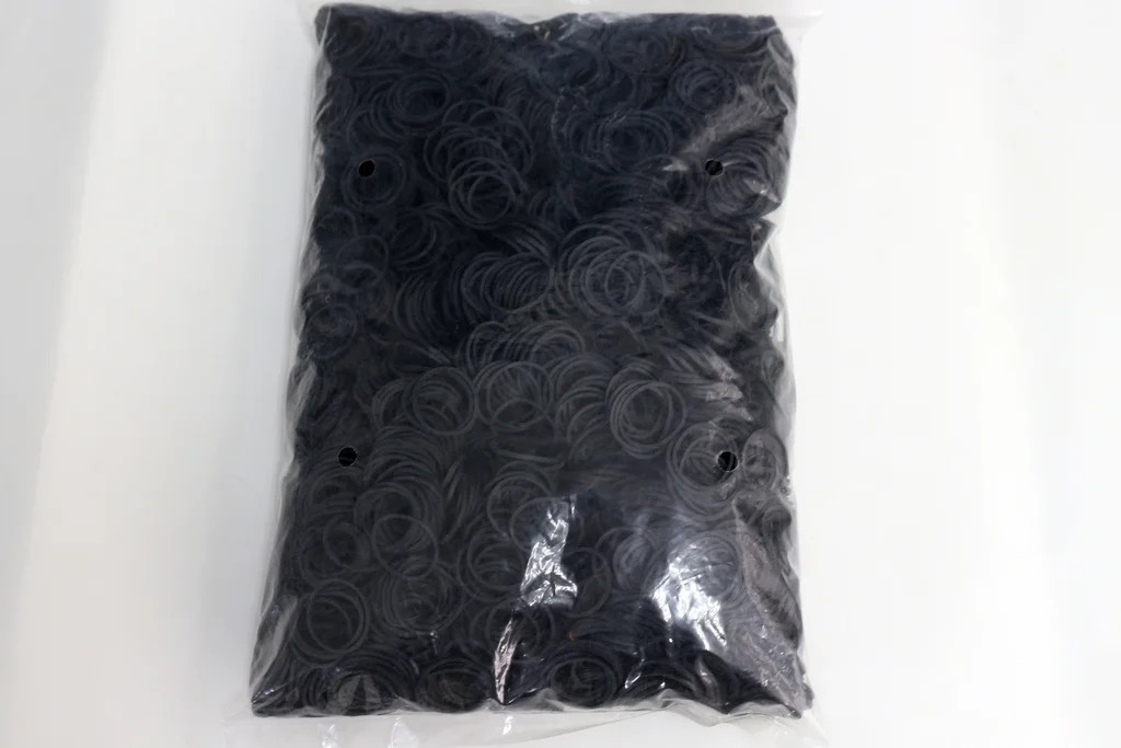 70% Black Rubber band made by Thailand