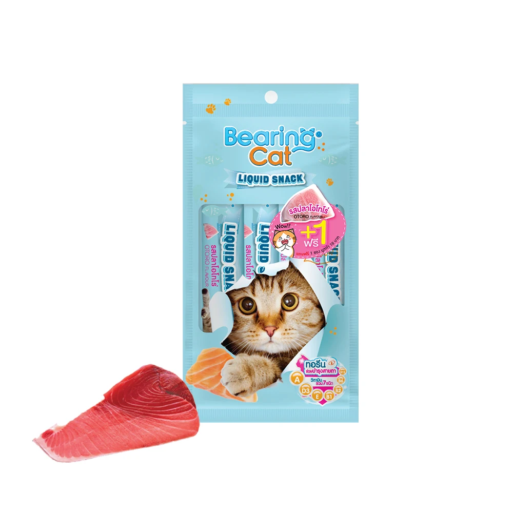No.1 Cat Wet Snack of Bearing Cat Liquid Snack 4+1 Sachets in the Pack Otoro Flavor