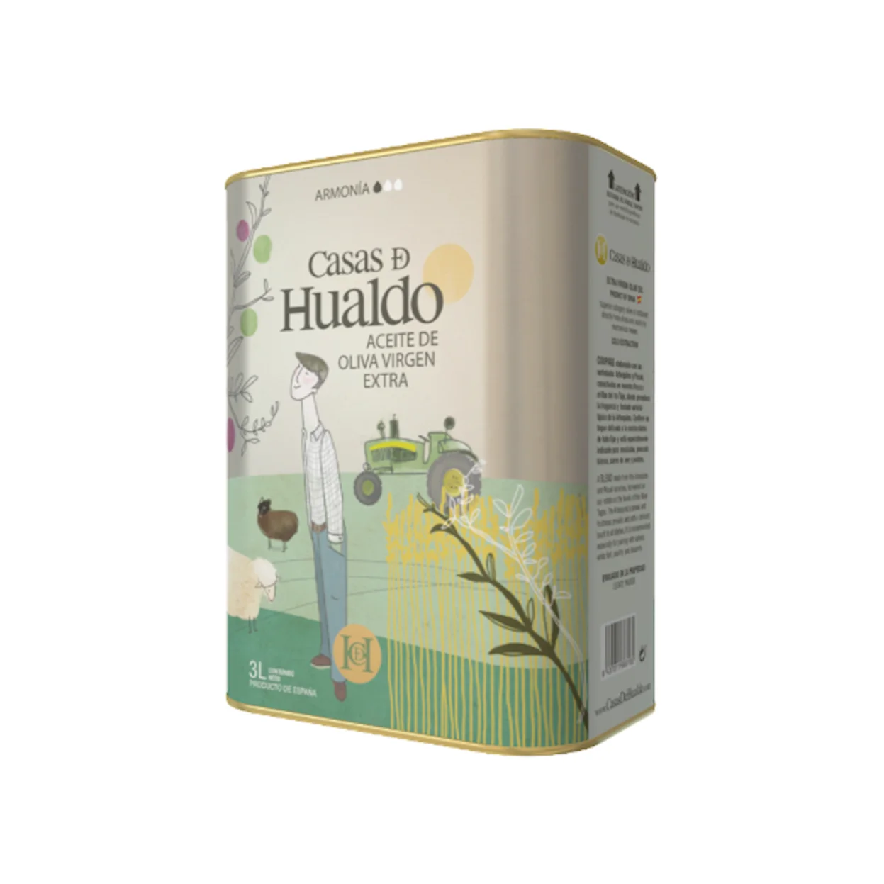 Spanish Extra Virgin Olive Oil   Premium   HARMONY   3L