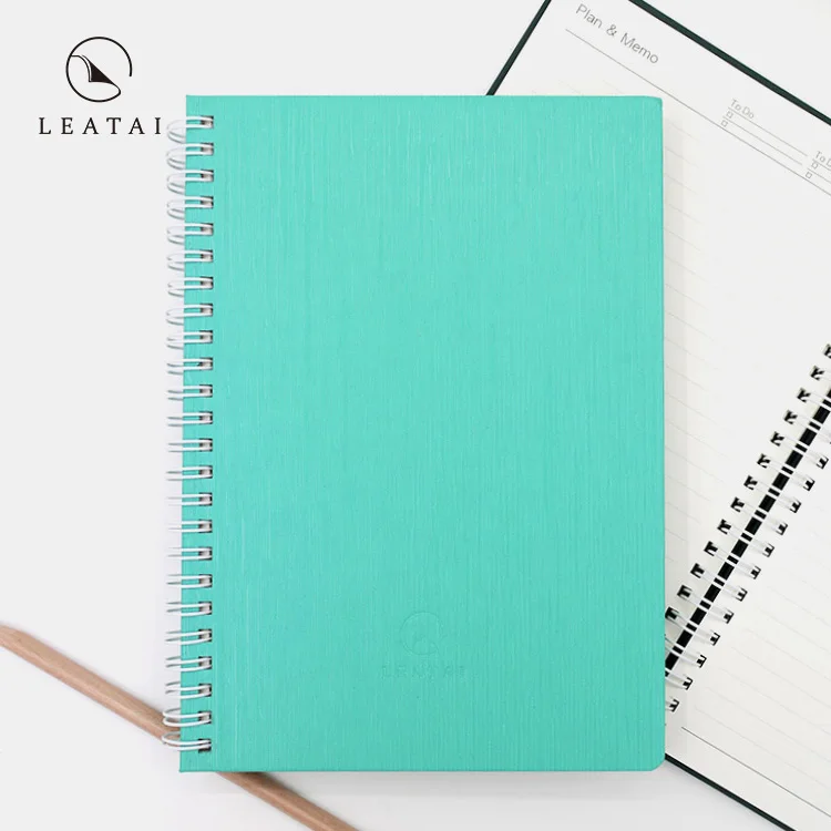 
Creative print journal spiral notebook with pen 