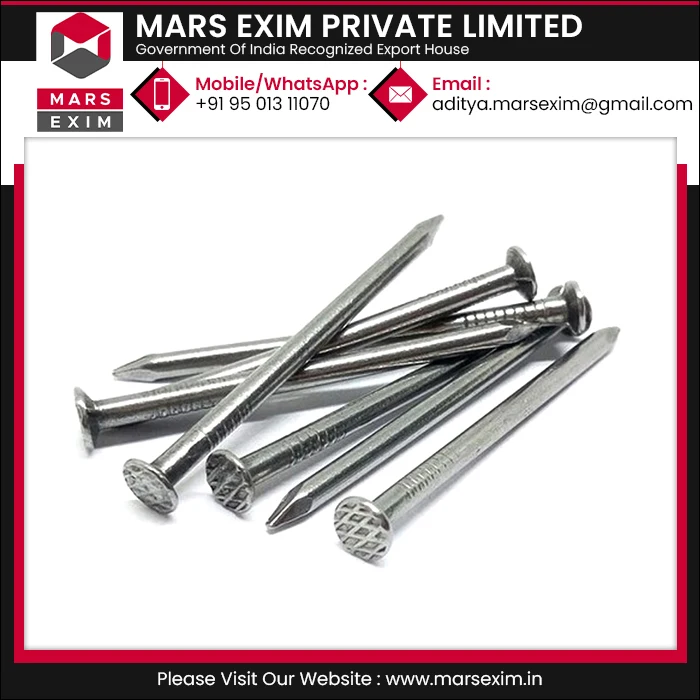 Buy Construction Nails Steel Concrete Nails Common Iron DIN Roofing Nails, din Flat Round head.