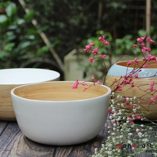 Eco-friendly Bamboo/Wood Salad Bowl Made in Vietnam