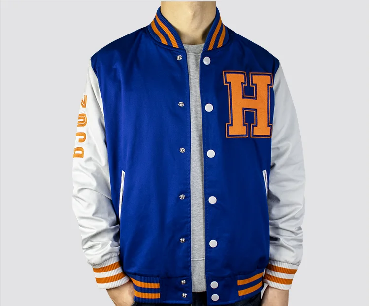 CVC Twill Baseball Jacket Baseball Letterman  Bomber Jacket Nylon Button Down Baseball Jacket