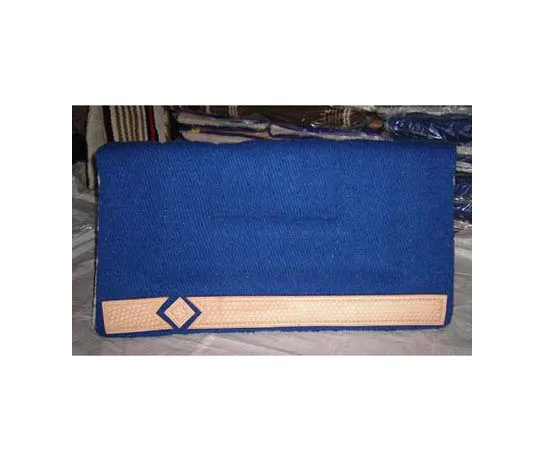 Best Quality Western Saddle Pad On NZ Wool With Fur Back and Cushion Padding With Leather Patch On Both Sides