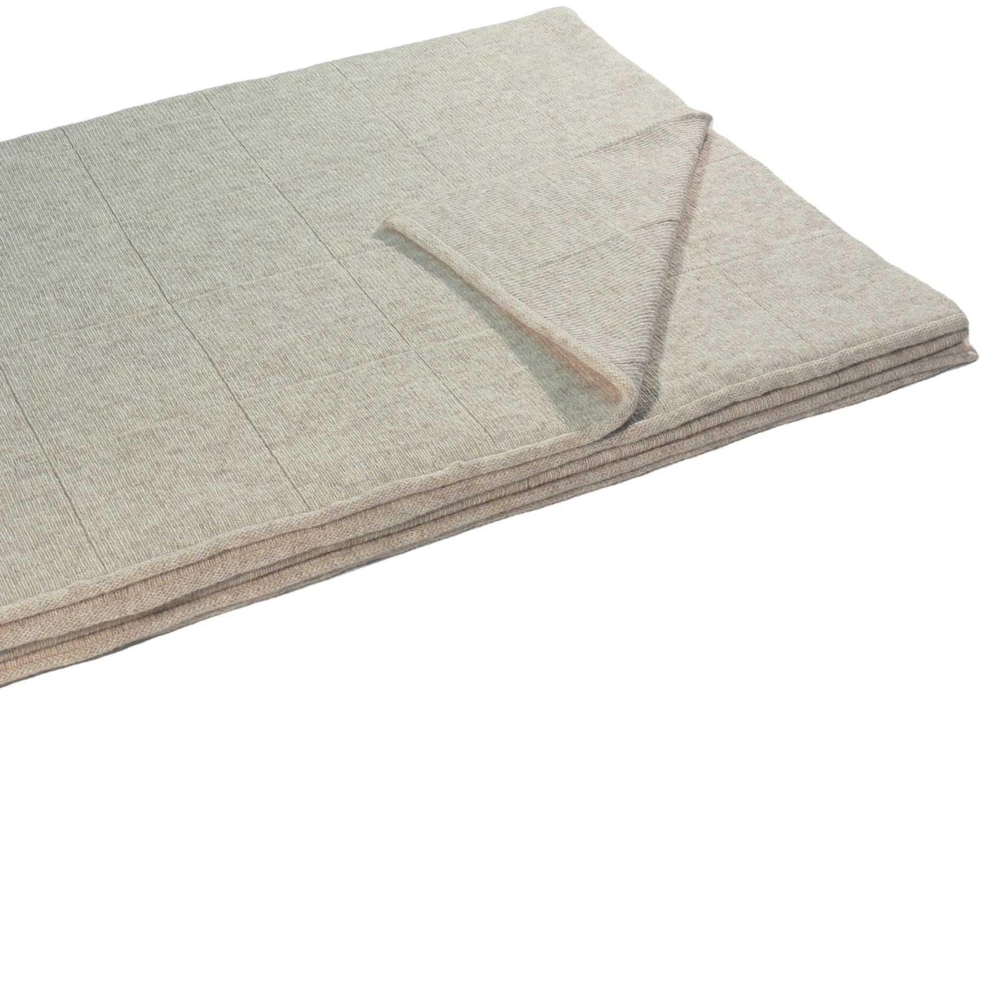 Top quality Italian luxury knitted super soft merino wool  throw blankets  with yarn certification for home decor