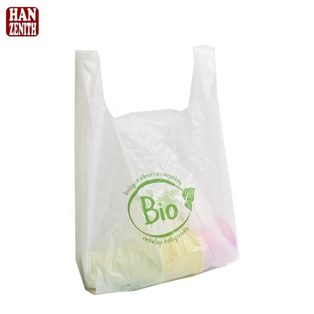 
100% Biodegradable Compostable PLA (Polylactic Acid) Plastic Shopping Bag 