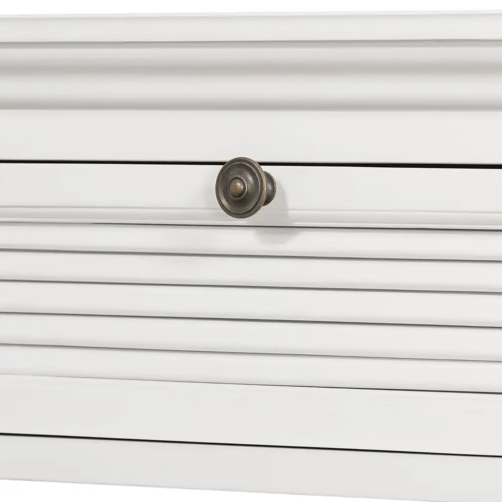 American Hamptons Styles Living Room X Cross White Solid Wooden Bed Side Drawer Modern Nightstand