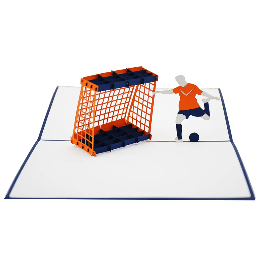 
Football Player 3D Sport Pop up greeting card Kirigami Wholesale Vietnam handmade gift 