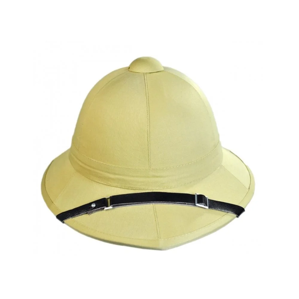 MALE style hat men WOLSELEY PITH HELMET from Vietnam designed white color handmade leather material fashion