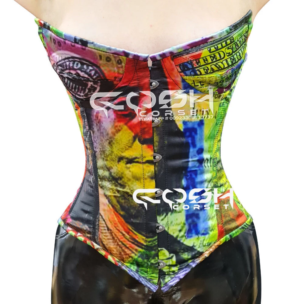 Full Bust Steel Boned Waist Cincher Corset, Wholesale New Arrival Top Trending Sexy Women Wear Plus Size Sublimated Corset