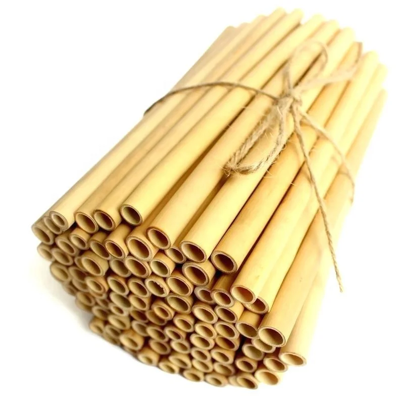 Wholesale Price Vietnam Factory Natural and organic bamboo straw set bamboo straw with brush Customized Bamboo Straw