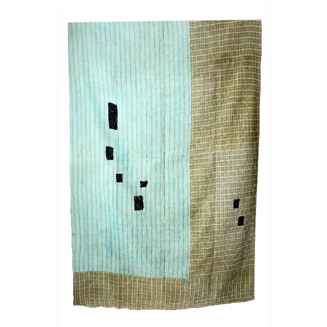 Indian Handmade Vintage Kantha Quilt Printed Bedcover Cotton Blanket Gudari Vintage Kantha Quilt