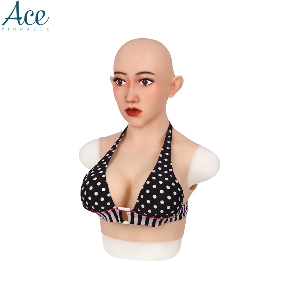 Силиконовая женская маска, хлопковые формы для груди, чашка E MS101, реалистичные Красивые особенности лица для костюма на Хэллоуин