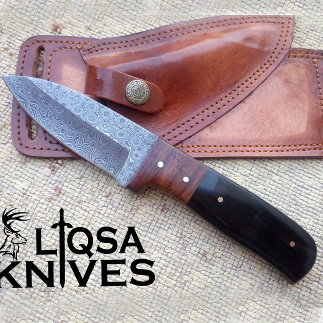 
Damascus Steel Custom Handmade Hunting Knife Outdoor Survival Fancy Bowie Knife 