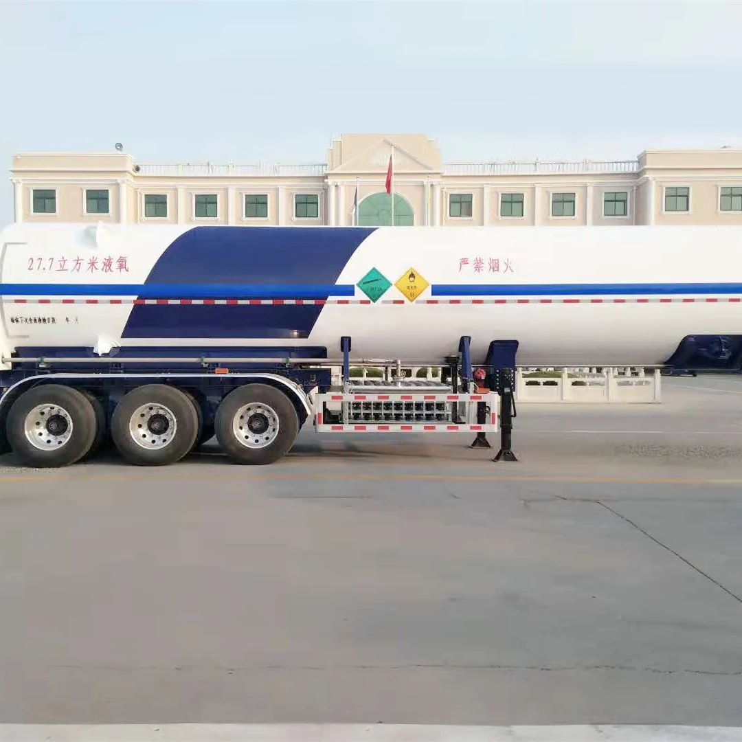 Горизонтальный криогенный жидкий кислород азот аргон танк с испарителем для полуприцепа