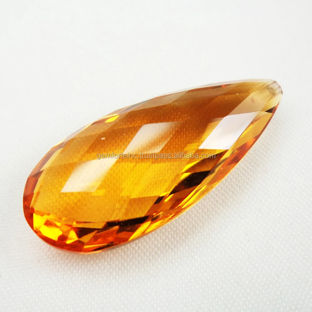 100% Natural Citrine Pear Briolette Cut Loose Gemstones Semi Precious Jewelry Making Gemstone High Quality Yellow Citrine