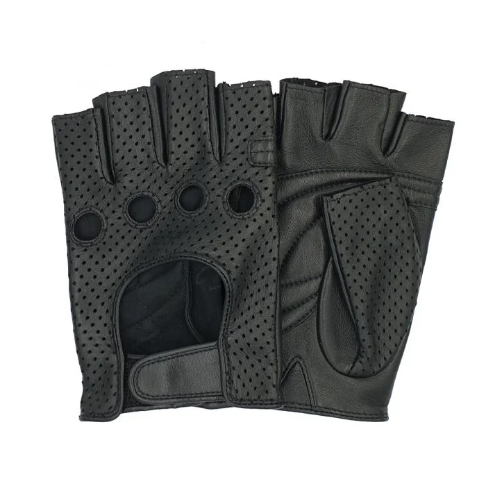Men Sports Pads Safety palm Weight Lifting Glove Fingerless Breathable Leather Fitness Gloves from Pakistan