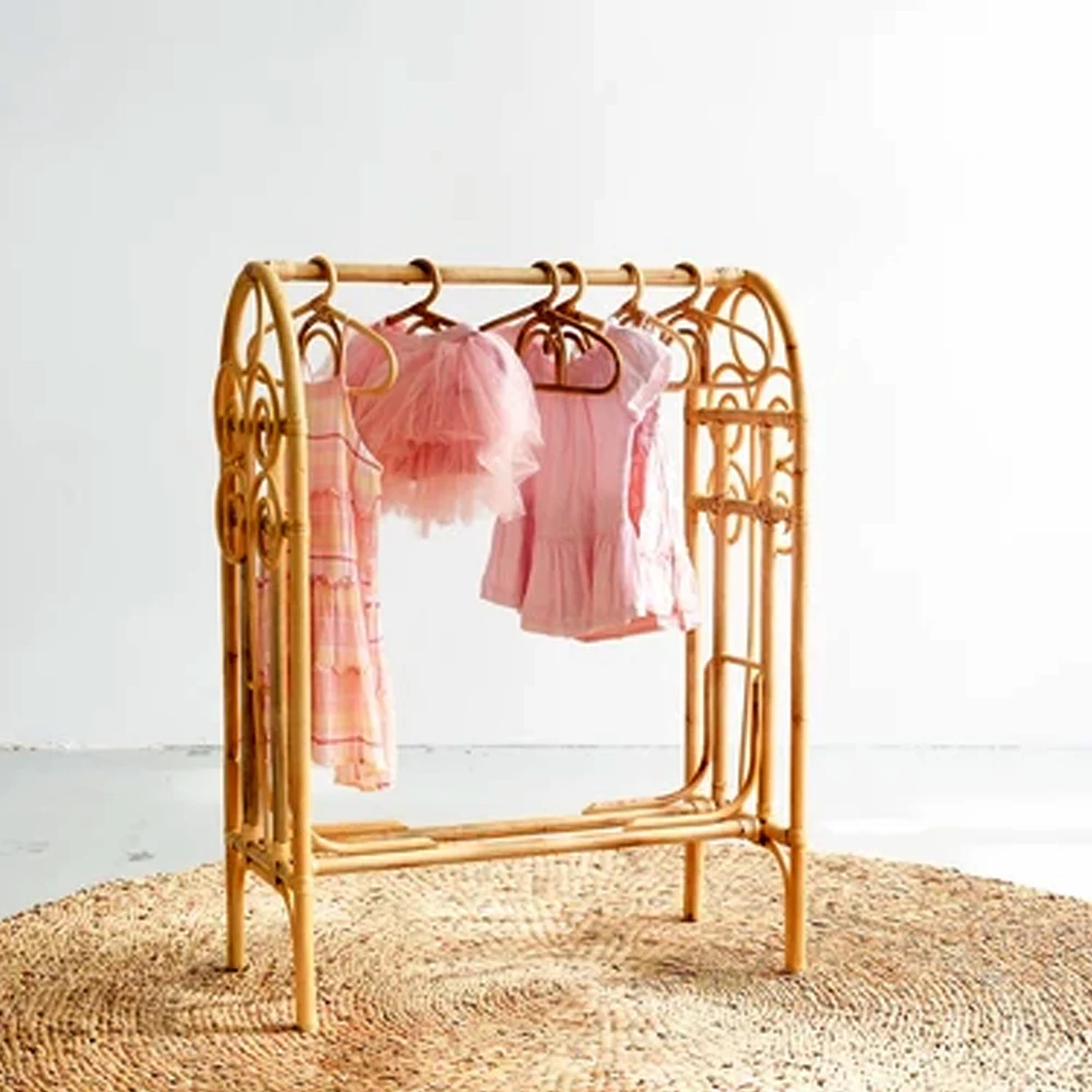 Вешалка для одежды из ротанга детей вешалка со склада во Вьетнаме оптовая продажа