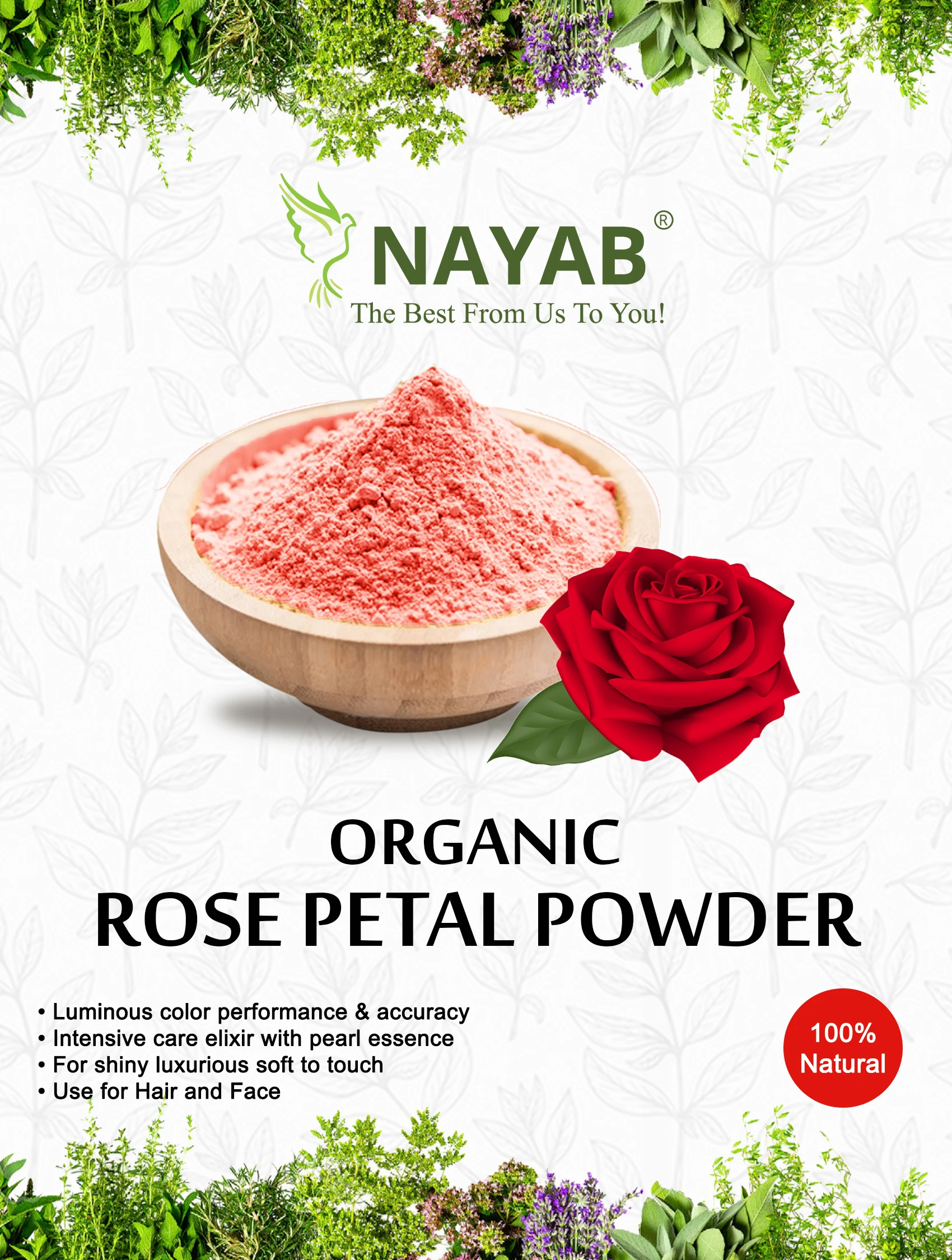 Nayab салонная поставка 100 г Желейная упаковка для лица против морщин Сделай Сам пилинг мягкая лепесток розы Упаковка Порошок NMP Udhyog