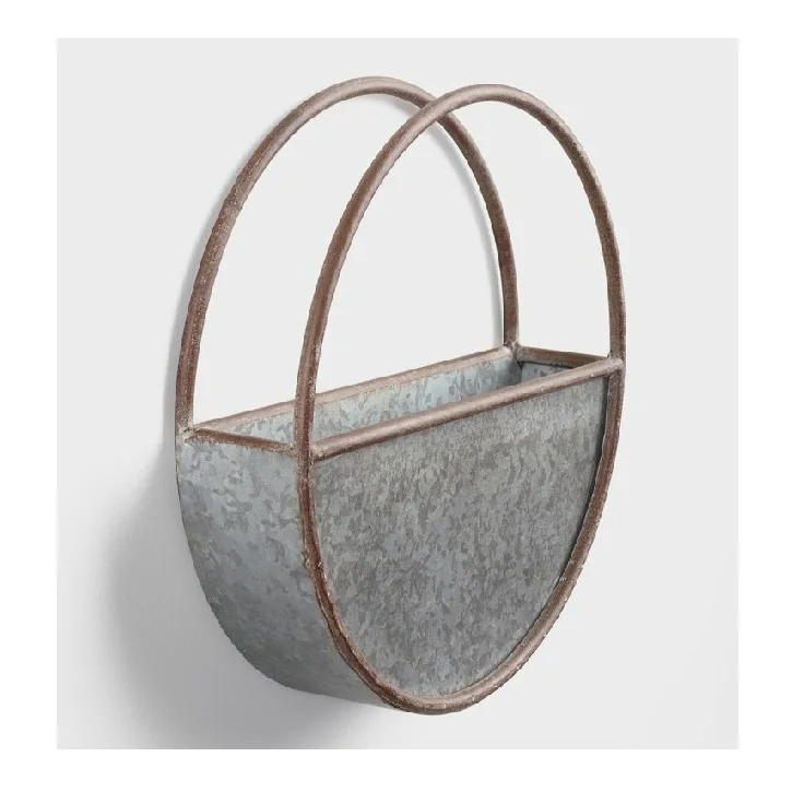 Modern Design Gold with Black Stand Decorative Garden Pot Outdoor Garden Planter with wooden Stand Customized Design