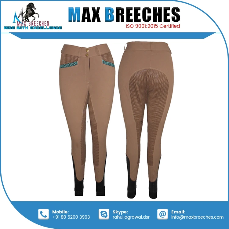 Bulk Sale Top Quality Wholesale Price Ladies Full Seat Breeches Custom Design Available