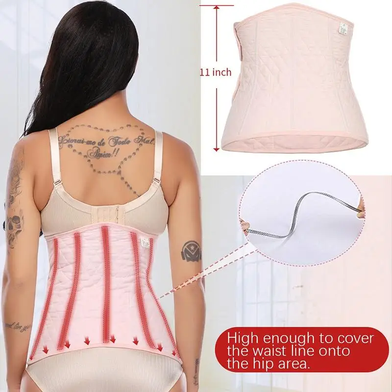 2020 Design Women Post Partum Recovery Body Pink Shaper Cotton C-Section Maternity After Birth Belt Back Support Belly Wrap